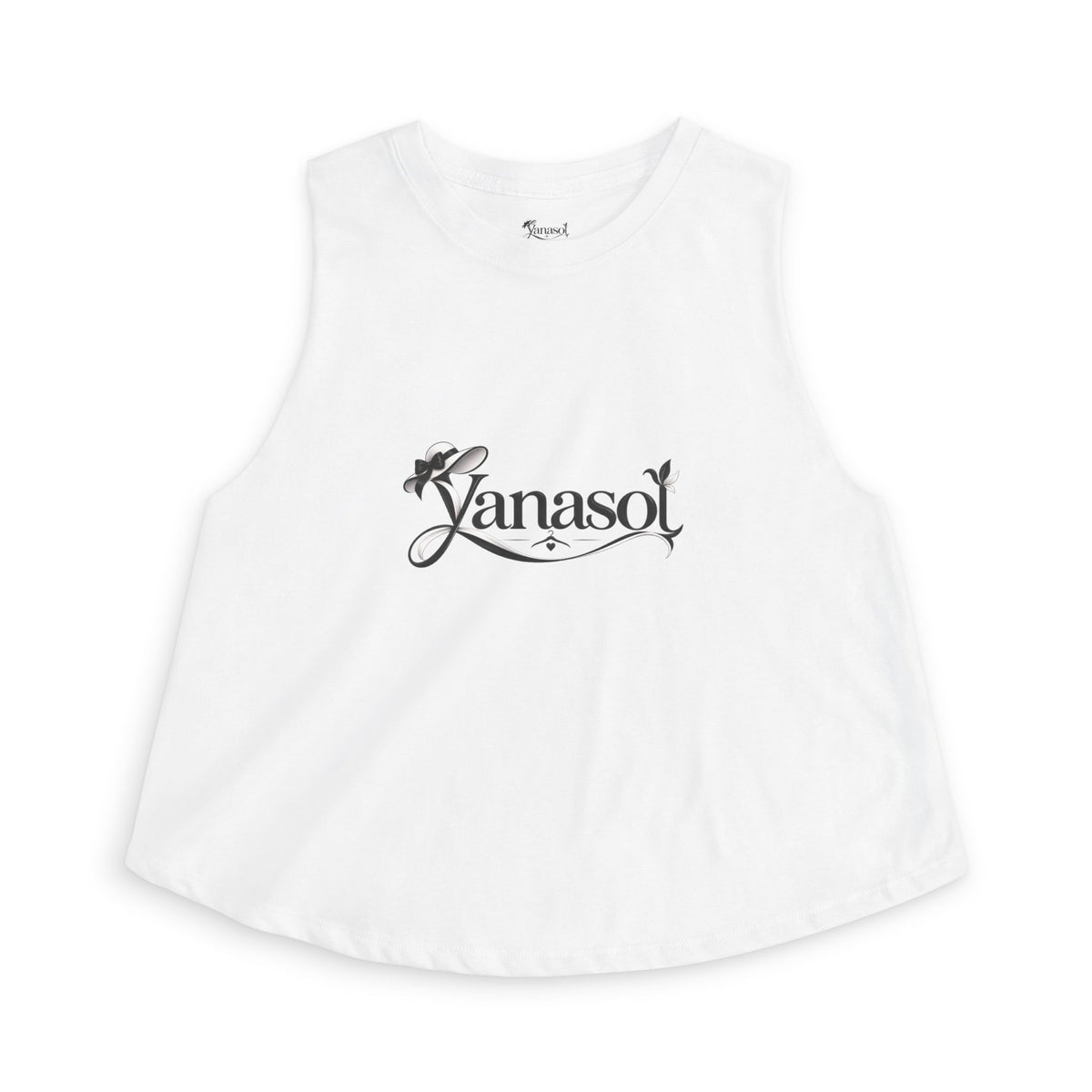 Vanasol Floral Script Women’s Crop Top