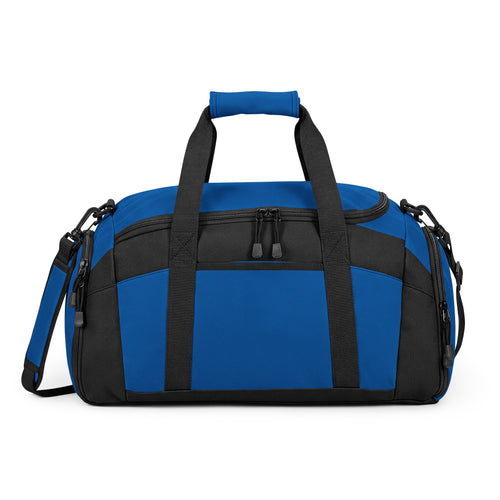 Embroidered Black Duffel Gym Bag — Personalized 'Janasoft' Logo