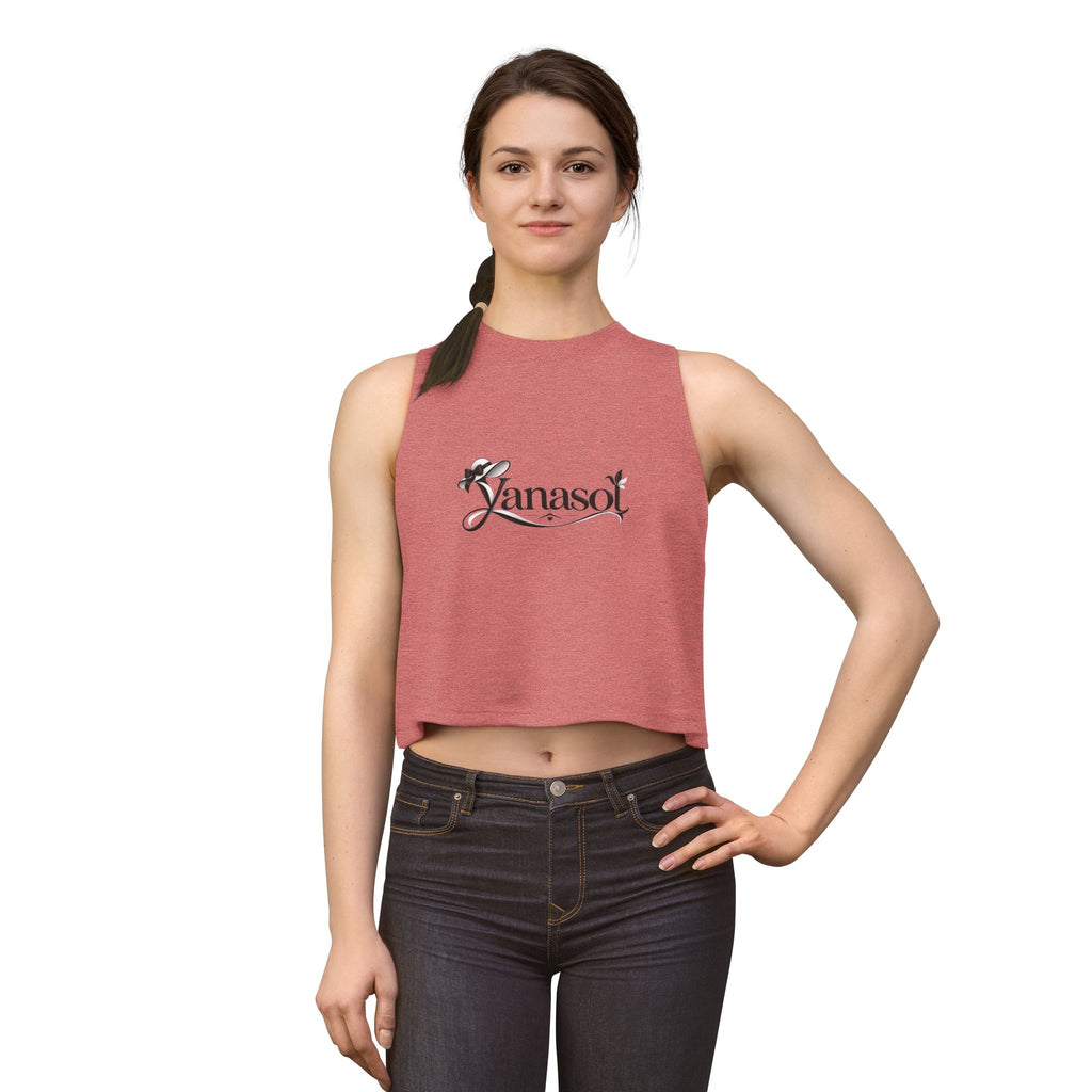 Vanasol Floral Script Women’s Crop Top